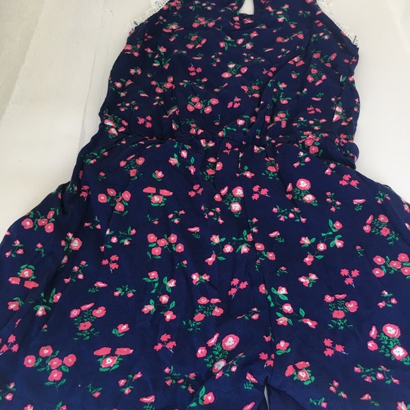 LASTCHANCE Girl jumpsuit Overall flowers size 5/6 - Picture 7 of 8